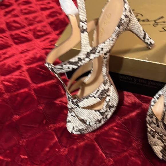 Thalia Sodi Verrda platform sling back Snake Skin pattern Sandals Sz 8M … - Picture 3 of 12